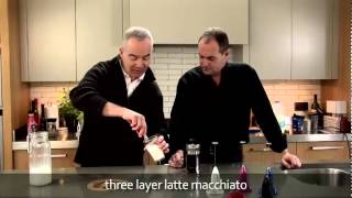 aerolatte  milk frother makes three layer caffè latte macchiato [upl. by Rayna498]