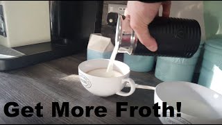 How to Get More Froth from Your Nespresso Coffee Aeroccino  Nespresso tips and help [upl. by Teufert941]