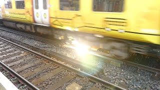 Merseyrail 507 009 making arcs at Birkdale station [upl. by Schapira]